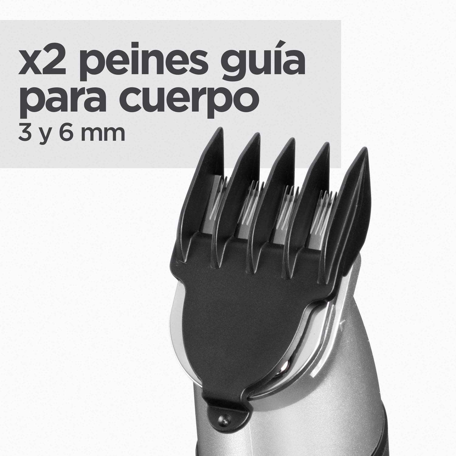x2 peines gu&iacute;a para cuerpo. 3 y 6 mm